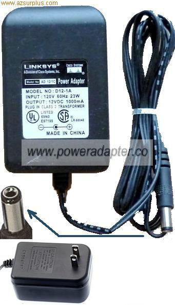 Linksys Power SUPPLY Adapter 12V 1A for wifi wireless router AP or other device