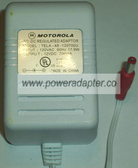 MOTOROLA TELA-48-120700U AC DC ADAPTER 12V 700MA POWER SUPPLY
