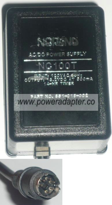 NORAND NC100T AC ADAPTER 13.2V DC 300MA POWER SUPPLY 6Pin Din - Click Image to Close