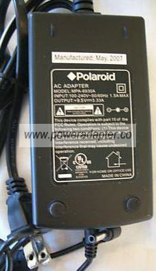 Polaroid MPA-6930A AC Adapter 9.5V 3A PDM-0711 PDV0820 DVD Power - Click Image to Close
