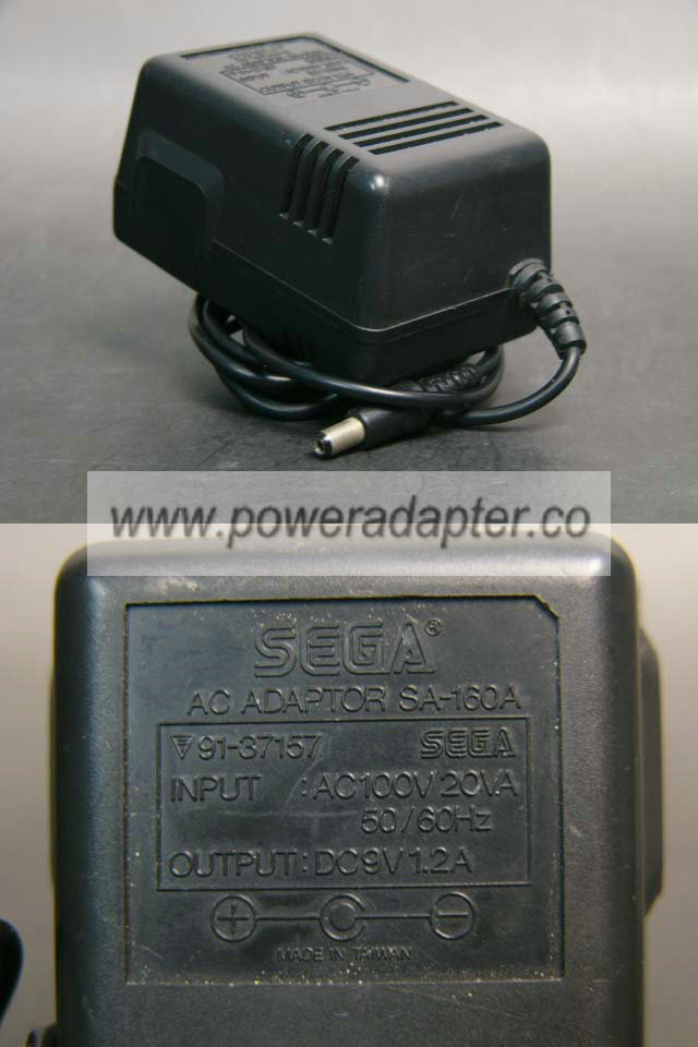 SEGA SA-160A AC DC ADAPTER 9V 1.2A POWER SUPPLY FOR MEGA DRIVE - Click Image to Close