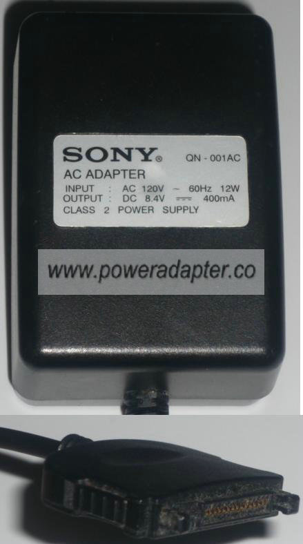 SONY QN-001AC AC ADAPTER 8.4VDC 400MA POWER SUPPLY