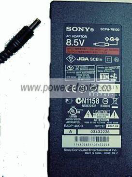 SONY SCPH-79100 AC DC ADAPTER 8.5V 4.5A POWER SUPPLY FOR PS2 - Click Image to Close