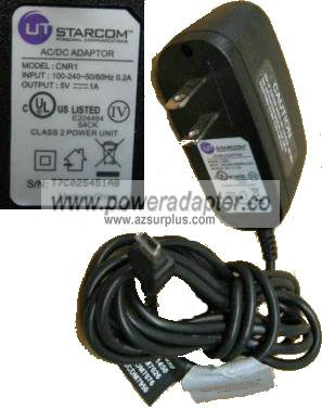 STARCOM CNR1 AC DC ADAPTER 5V 1A USB CHARGER