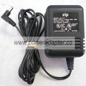 ZIP SG-511 AC ADAPTER 5VDC 1A SWITCHING POWER SUPPLY - Click Image to Close