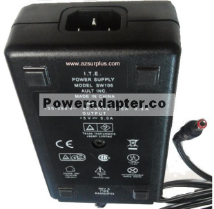 AULT SW108 RA0003F03 AC ADAPTER 5VDC 5A New -( )- 2.5x5.5mm 100 - Click Image to Close