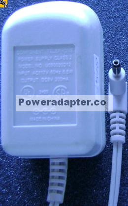 COMPONENT TELEPHONE U090030D1201 AC ADAPTER 9VDC 300mA White - Click Image to Close