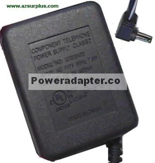 COMPONENT TELEPHONE U093040D AC ADAPTER 9VDC 400mA LINEAR POWER - Click Image to Close