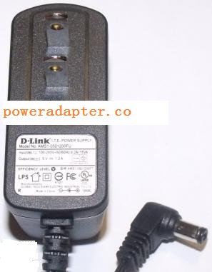 D-Link AMS1-0501200FU AC Adapter 5VDC 1.2A for Camera ROUTER - Click Image to Close
