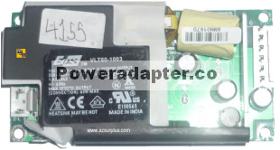 EOS VLT60-1003 Bare PCB Proprietary Power Supply 24VDC 2.5A In - Click Image to Close