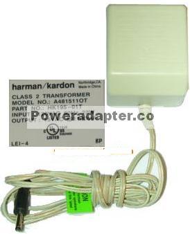 Harman Kardon A481511OT 2mm AC ADAPTER 15VAC 1100mA HK195-01T Po - Click Image to Close