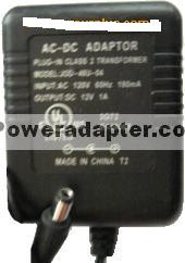 JOD-48U-04 AC ADAPTER 12V DC 1A PLUG-IN POWER SUPPLY CLASS 2 TRA - Click Image to Close