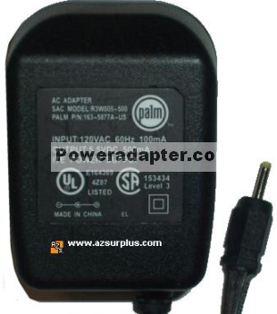 PALM R3W005-500 AC ADAPTER 5.5VDC 500mA POWER SUPPLY Zire 31 72 - Click Image to Close