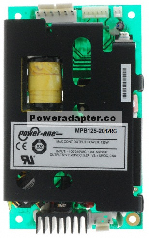 POWER-ONE MPB125-2012RG Open Frame Bare PCB 12V 10.5A 12VDC 0.5A - Click Image to Close
