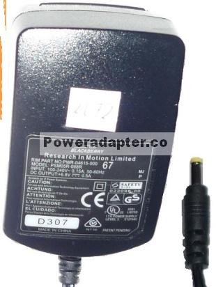 BLACKBERRY PSM05R-068R DC ADAPTER 6.8V DC 0.5A WALL CHARGER ITE - Click Image to Close