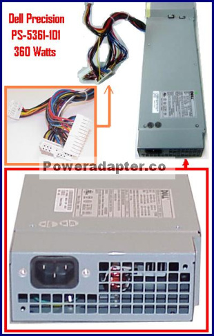 DELL PS-5361-1D1 PRECISION 450 server Power Supply 360W J0602 Du - Click Image to Close