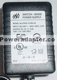 ENG EPAS-101WU-05 AC ADAPTER 5VDC 2A SWITCH-MODE POWER SUPPLY 9 - Click Image to Close