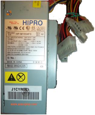 HIPRO HP-M1554F3 ATX 100W Desktop POWER SUPPLY 12v 5v 3.3v - Click Image to Close