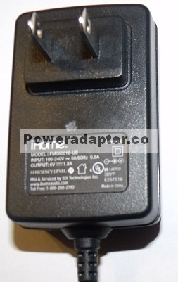 iHOME FM060018-US AC ADAPTER 6V DC 1.8A 9IH521B POWER SUPPLY - Click Image to Close