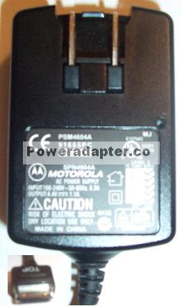 MOTOROLA SPN4604A AC ADAPTER 4.4VDC 1.1A PSM4604A Cellphone Char - Click Image to Close