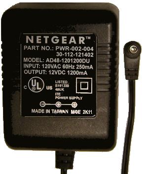 Netgear 481212003CT AC ADAPTER 12VDC 1.2A Firewall Router Hub PO - Click Image to Close