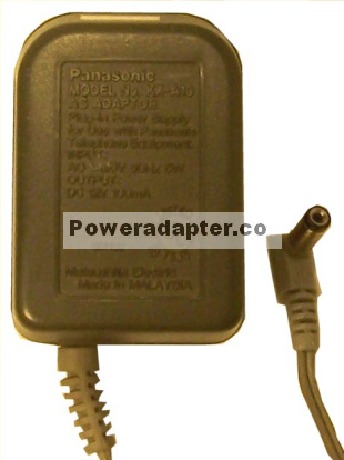PANASONIC KX-A10 AC DC ADAPTER 12V 100mA PLUG-IN POWER SUPPLY - Click Image to Close
