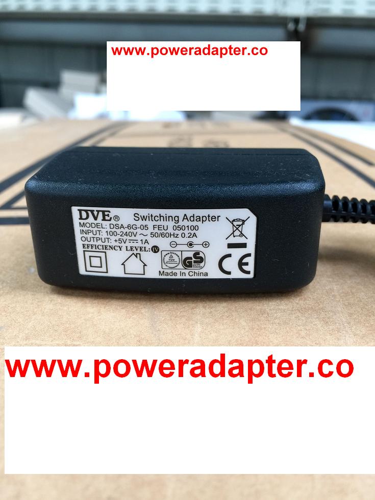 DSA-6G-05 FUK PSU 050100 5V DVE Switching Adapter power supply - Click Image to Close