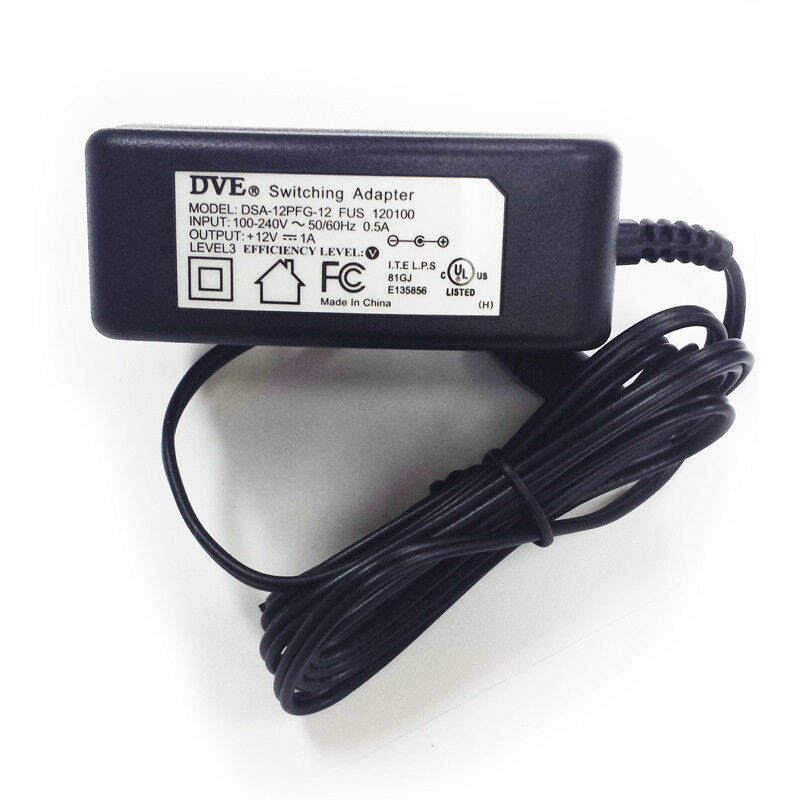 UL Listed 12V DC 1Amp 1A Power Supply Switch Adapter CCTV Security System Camera DVE PS120V1000 Warranty: 3 Years