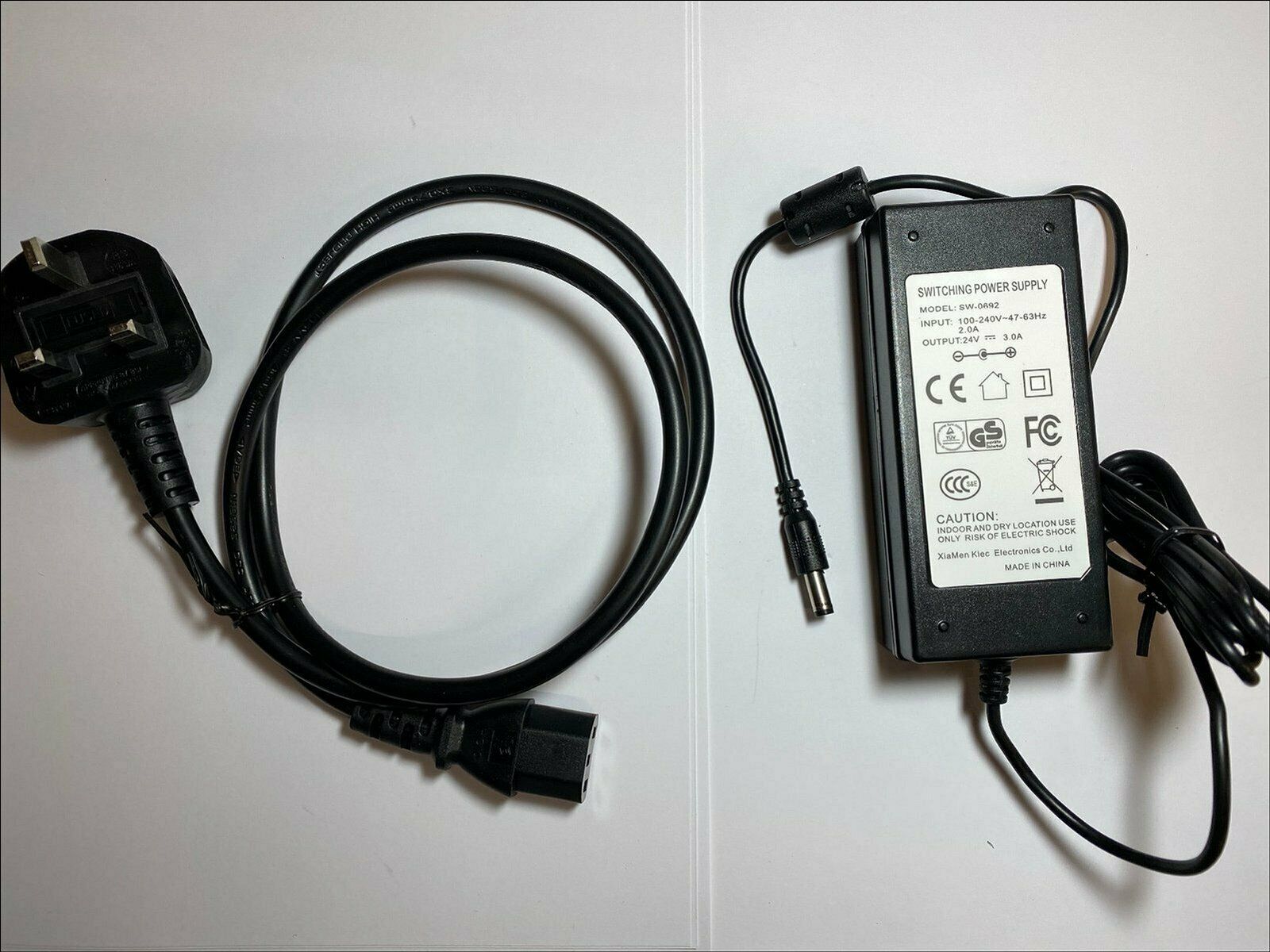 Replacement for 26V 2.3A AC-DC Adaptor Power Supply 4 Tunturi E80 Exercise Bike Voltage: 24V Output Current: 3A Bu