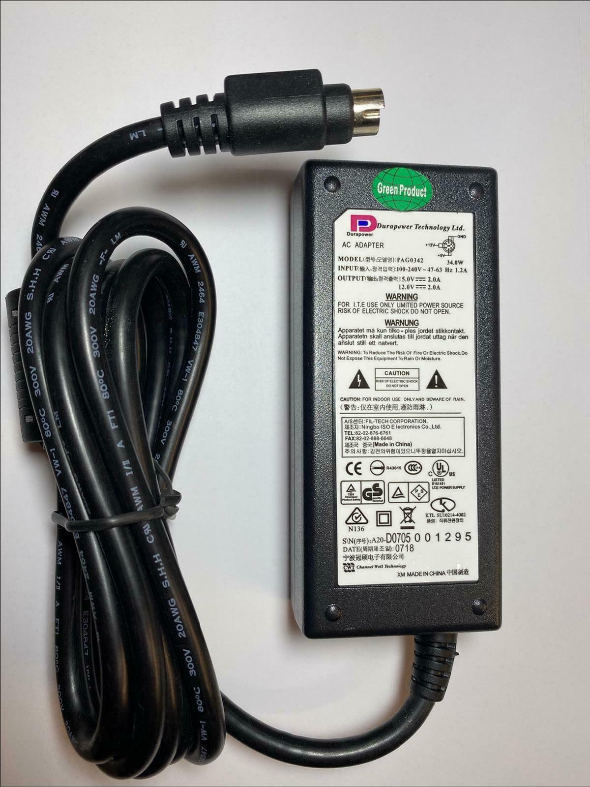 Replacement SPP34-12.0/5.0-2000 Power Supply 6 Pin for External Hard Drives Type: Power Adapter Manufacturer Warranty