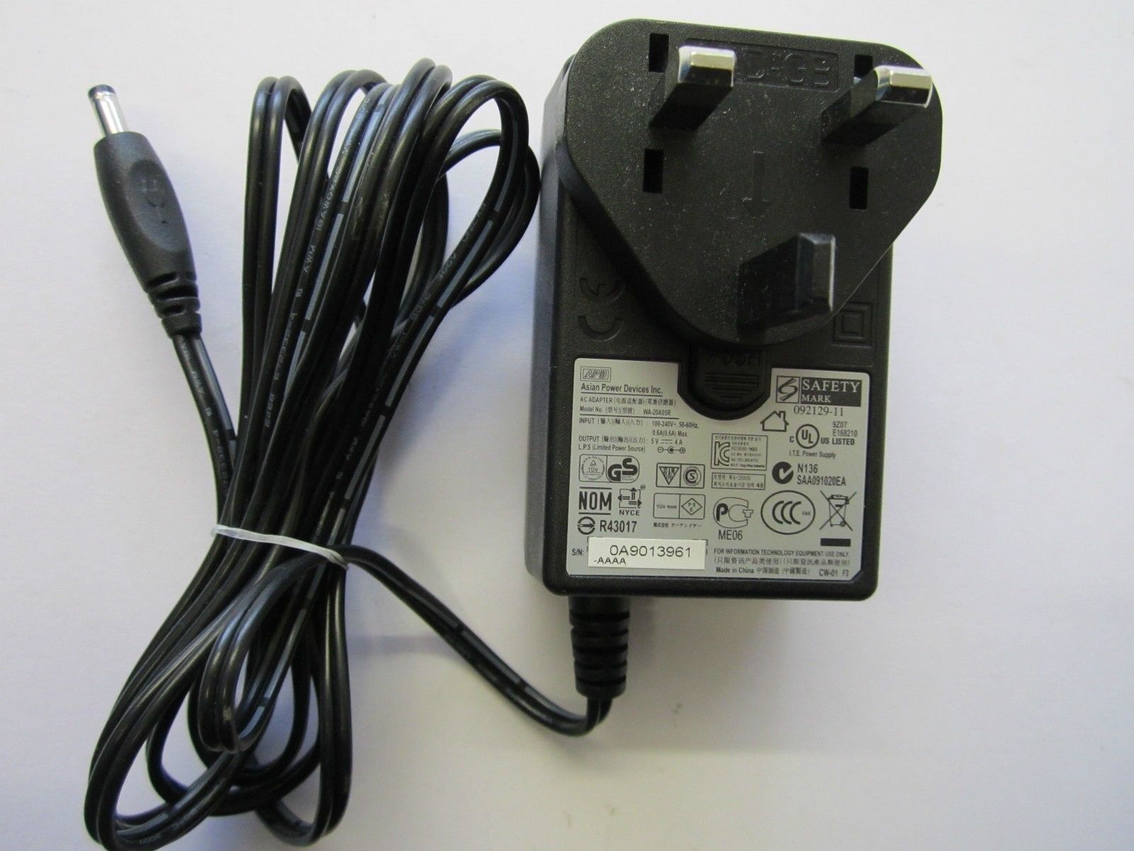 5V 4A Genuine APD Asian Power Devices Inc AC Adaptor WA-20A05R Power Supply We offer 1 Year Warranty on all AC Adaptor - Click Image to Close