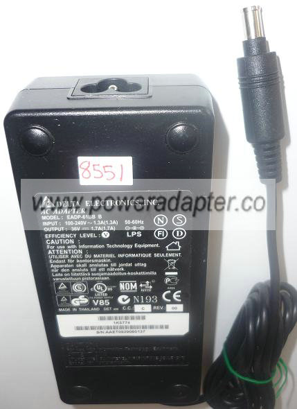 DELTA EADP-61BB B AC ADAPTER 36VDC 1.7A USED -(+) 4.1x6mm Dell p