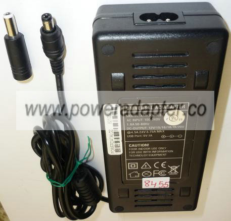 XMX9048BLED UNIVERSAL AC ADAPTER USED -(+) 2x5.5mm 12VDC