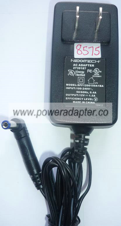 NEXXTECH SFF1200150A1BA AC ADAPTER 12VDC 1.5A USED -(+) 2x5.5x12