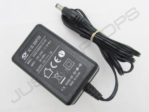 Genuine Original GSP 12V 1.5A 18W 5.5mm x 2.1mm AC Adapter Power Charger UK Plug Genuine GSP part. OUTPUT Power Rating - Click Image to Close