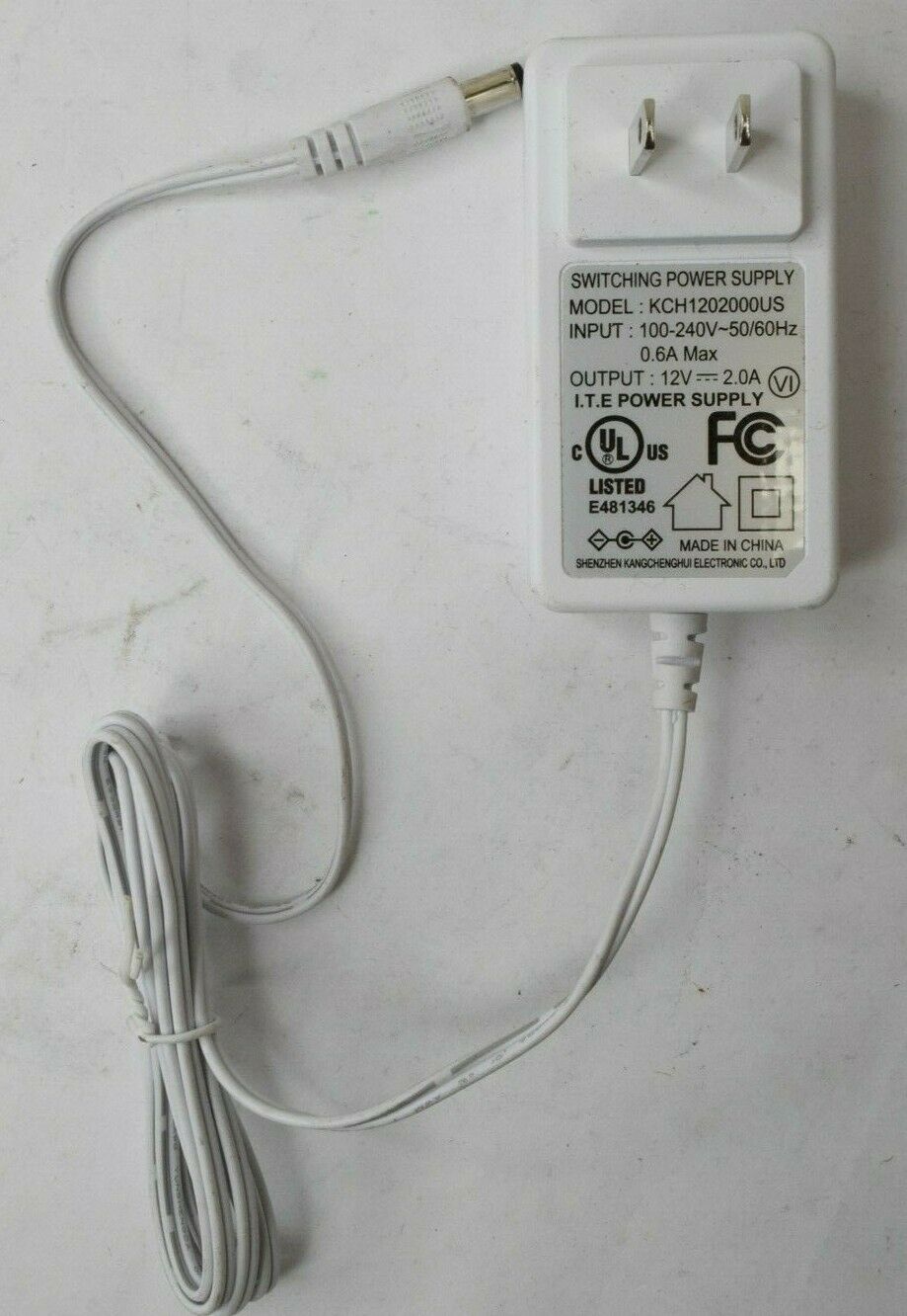 Shenzhen Kangchengui KCH1202000US 12V 2A Switching Power Supply Adapter Type: Adapter Features: Powered MPN: KCH12