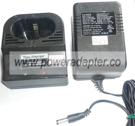 WJ-Y482100400D AC ADAPTER 21VDC 400mA USED TOOLMASTER BATTERY CH - Click Image to Close
