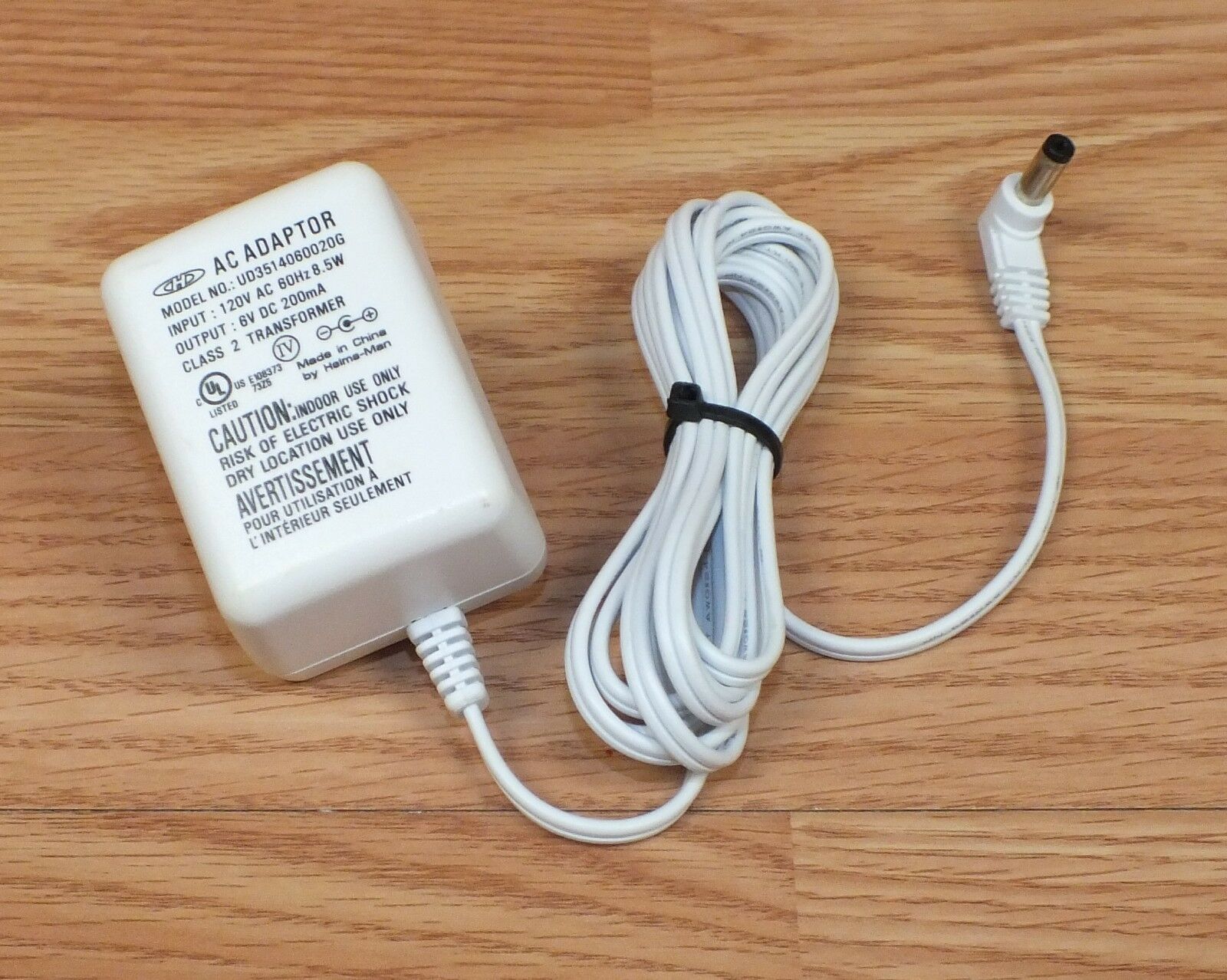 H Brand (UD3514060020G) 6V DC 200mA Class 2 Transformer Power Supply Only Country/Region of Manufacture: China MPN: UD3