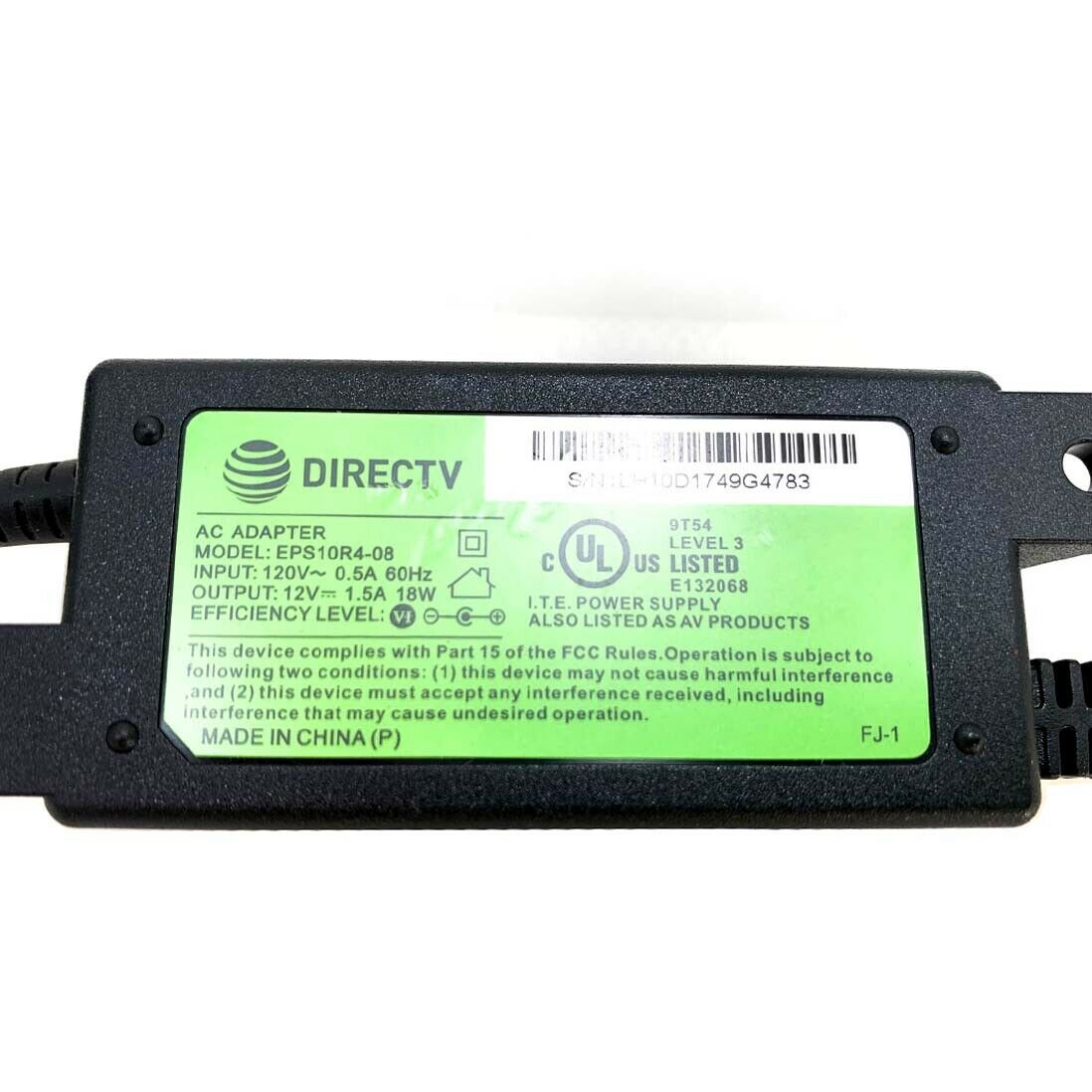 New Genuine DIRECTV EPS10R3-15 12V 1.5A 18W AC Adapter Power Supply OEM Features: Powered Brand: DIRECTV Cable Length: