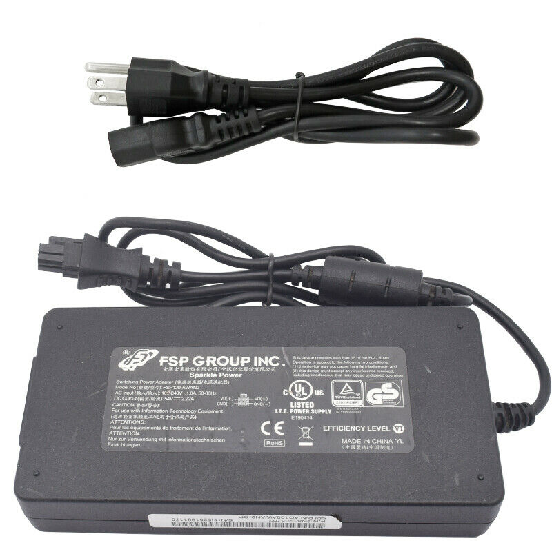 Genuine FSP FSP120-AWAN2 AC Adapyer Power Supply Charger 54V 2.22A 120W 4-Pin Model: FSP120-AWAN2 Modified Item: No - Click Image to Close