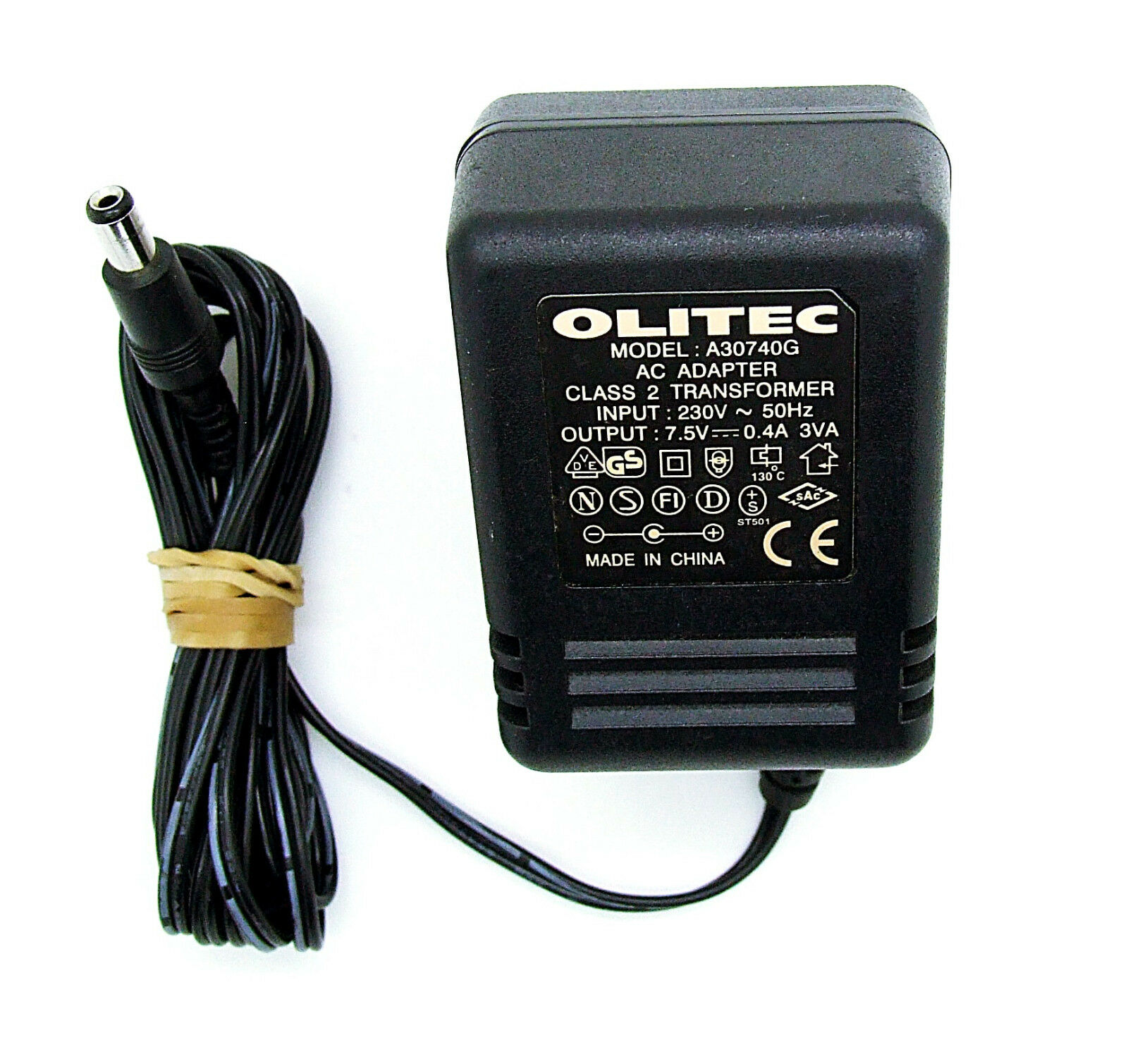 Original Olitec Power Supply a30740g AC Adapter 7,5v 0,4a Artikelbeschreibung Original Olitec Netzteil A30740G AC Ada