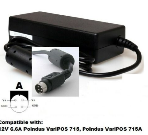 12V Power Supply for Poindus VariPOS-715, VariPOS-715A 4 Pinned 12V AC Adapter for Poindus VariPOS 715 715a 12V Power S