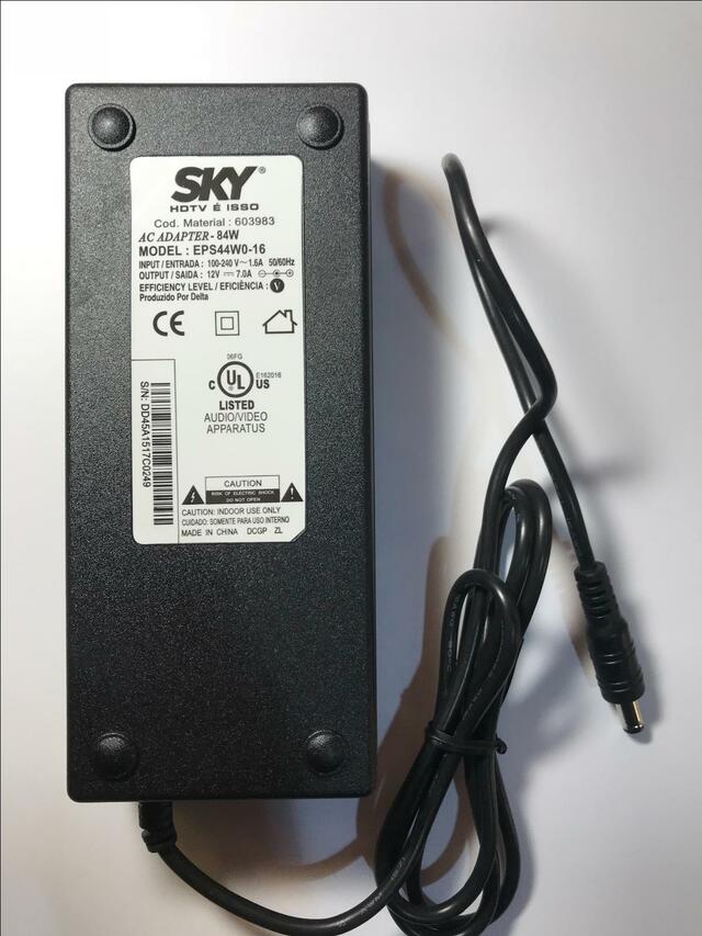 SKY AC ADAPTER 12.0V 5.0A 60 Watts AC-DC Adaptor Power Supply for Model PAA060 Type: Switching Adaptor Max. Output Pow - Click Image to Close