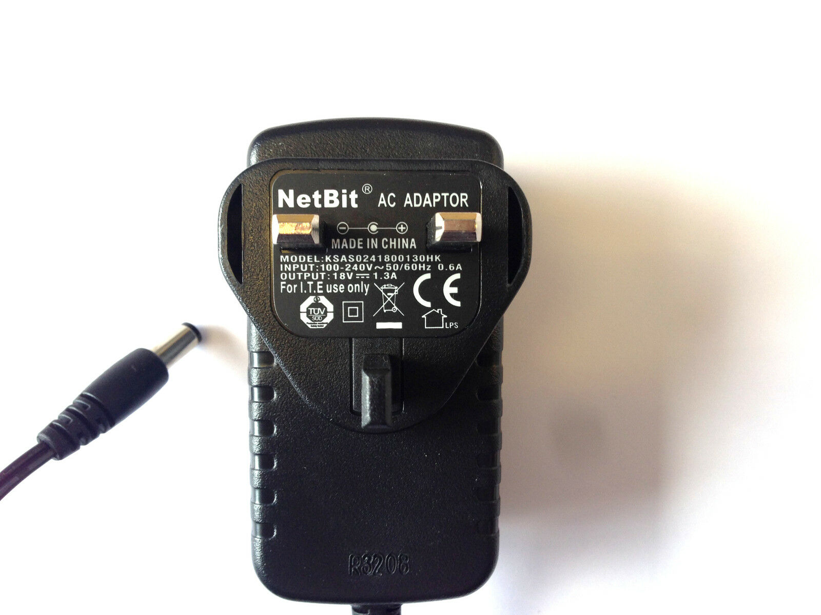 NETBIT KSAS0241800130HK AC ADAPTER 18V 1.3A POWER SUPPLY UK PLUG Colour: Black Unit Type: Unit Compatible Brand: