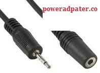 2.5" stereo female to mono male extension cable 20" - Click Image to Close