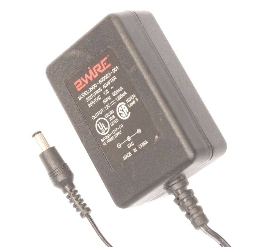 2Wire 2900-800003-001 AC DC Power Supply Adapter Charger Output 12V 1250mA Brand: 2Wire Type: Adapter MPN: Does N