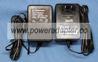 EMERSON - PU-1169 - AC adapter. Out: 8VDC 600mAdc - Click Image to Close