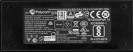 Genuine 48V AC/DC Adapter Compatible with Polycom Poly CCX 700 600 500 505 CCX700 2200-49750-025 CCX600 2200-49770-019 C