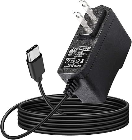 12V AC/DC Adapter USB-C Power Cord Compatible for AVAPOW A58 A68 A28 A08 A18 4000A 6000A 2000A 3000A Car Jump Starter Po