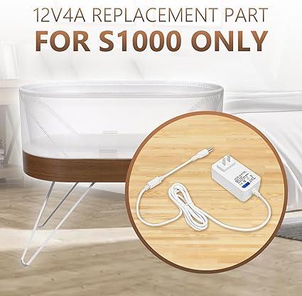 12V Power Supply Adapter for Snoo Model S1000 Happiest Baby Snoo Smart Sleeper Bassinet YLS06511F-120400 YLS06511F120400